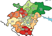 Location of Ashanti Region District