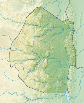 Map showing the location of Hlane Royal National Park