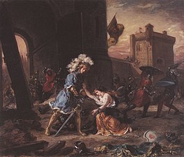 Eugène Delacroix, Amadis Delivers Princess Olga from Galpans Castle, 1860