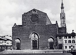 Santa Croce, Florence, prior to the design by Matas before 1857