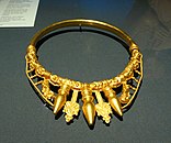 Gold Celtic torc found in the larger tumulus at Glauberg, 400 BC