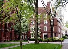 A red brick building at Harvard University