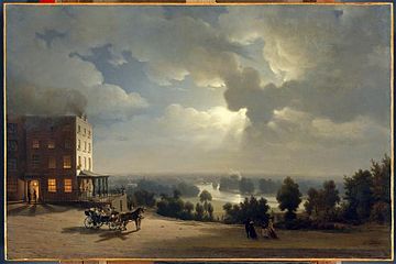 Moonlight in Richmond, North Yorkshire (1845)