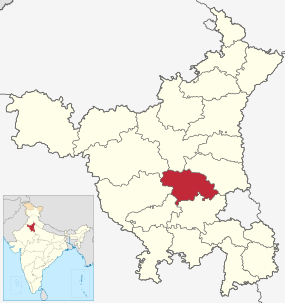 Positionskarte des Distrikts Rohtak