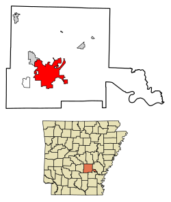 Location in Jefferson County and Arkansas