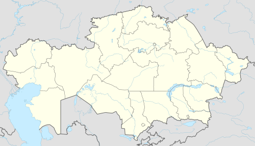 Map of Kazakhstan and the 12 teams of the 2020 Premier League