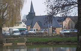 The water and church at La Milesse