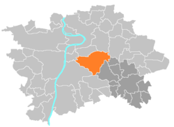 Location of Prague 10 in Prague
