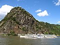 View from the left bank of the Rhine near St. Goar on the Lorelei