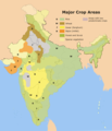 Major crop areas in India