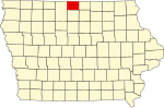 State map highlighting Winnebago County