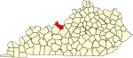 State map highlighting Meade County