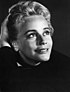 Promotional photograph of Maria Schell for The Brothers Karamozovlooking. She is looking upright.