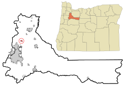 Location of Brooks, Oregon