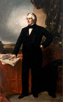 Official White House Portrait of Fillmore, standing and looking to his right