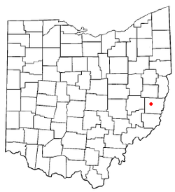 Location of Morristown, Ohio