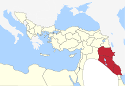 Approximate area under Mamluk rule.