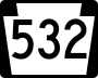 Pennsylvania Route 532 marker