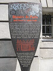 Panel Histoire de Paris « Hôtel Benoit de Sainte-Paulle »
