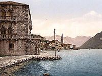 Postcard of Perast in 1900.