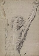 Peter Paul Rubens - Study for the figure of Christ on the Cross, 1610