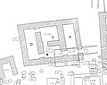 Plan of tomb PG 1236, with three chambers, thought to belong to A-Imdugud. Royal Cemetery of Ur.