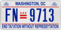 Image 70The city's license plate calls for an end to taxation without representation. (from Washington, D.C.)