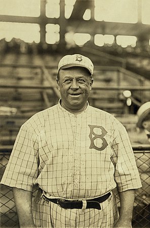 While it's a bit hard to explain List of Major League Baseball hitters who have batted in 10 runs in one game in a short caption, Bloom6132 did excellent work on it. (pictured: Wilbert Robinson, the first person to achieve it)