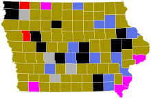 Results by county of all candidates except for Walter Mondale