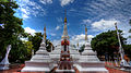 Mon Rattanakosin-style Stupa located at Wat Chomphuwek, Nonthaburi, Thailand