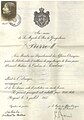 Diplomatic passport of Queen Natalie, issued in 1937 under the name Comtesse de Roudnik by King Peter II of Yugoslavia