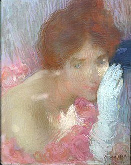 Woman with Glove, pastel (vers 1900 -1902)