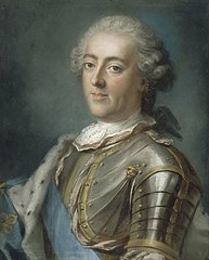 Gustaf Lundberg (oder Louis-Michel van Loo): Ludwig XV., Ende 1730er Jahre, Pastell (Schloss Versailles)