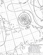 Weather map featuring Hurricane Dog, the strongest hurricane of the season
