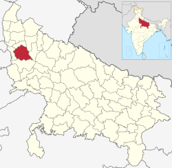 Location of Bulandshahr district in Uttar Pradesh