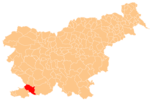 The location of the Municipality of Hrpelje-Kozina