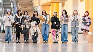 Kep1er posing for the camera at Gimpo International Airport