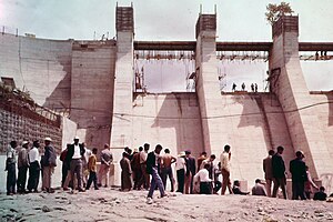 Bau des Koka-Dam 1960