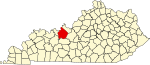 State map highlighting Breckinridge County