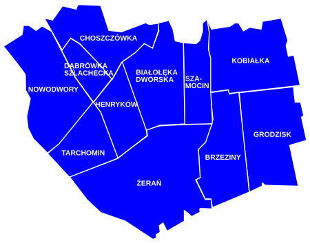 Main subdivisions of Białołęka (MSI)