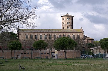 The Ancient Basilica of Sant'Apollinare in Classe, near Ravenna, Italy