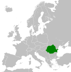 Location of Socialist Republic of Romania