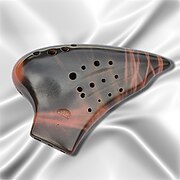 A triple-chambered ocarina in the bass register