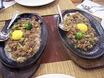 Sisig is made from pig snout, ears and brain.