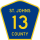 County Road 13 marker