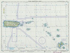 Teilblatt aus: World Aeronautical Chart, Virgin Islands (WAC 649), Maßstab 1:1.000.000, 1961