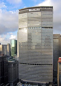 The PanAm building (Now MetLife Building) in New York, by Walter Gropius and The Architects Collaborative (1958–63)
