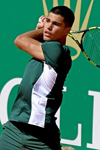 Carlos Alcaraz, the 2023 gentlemen's singles champion
