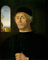 Portrait of a Man, c. 1497 - Oil on wood; H. 48 cm, W. 38 cm, Museum of Fine Arts, Boston
