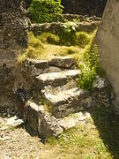 coral stone steps leading to the fort